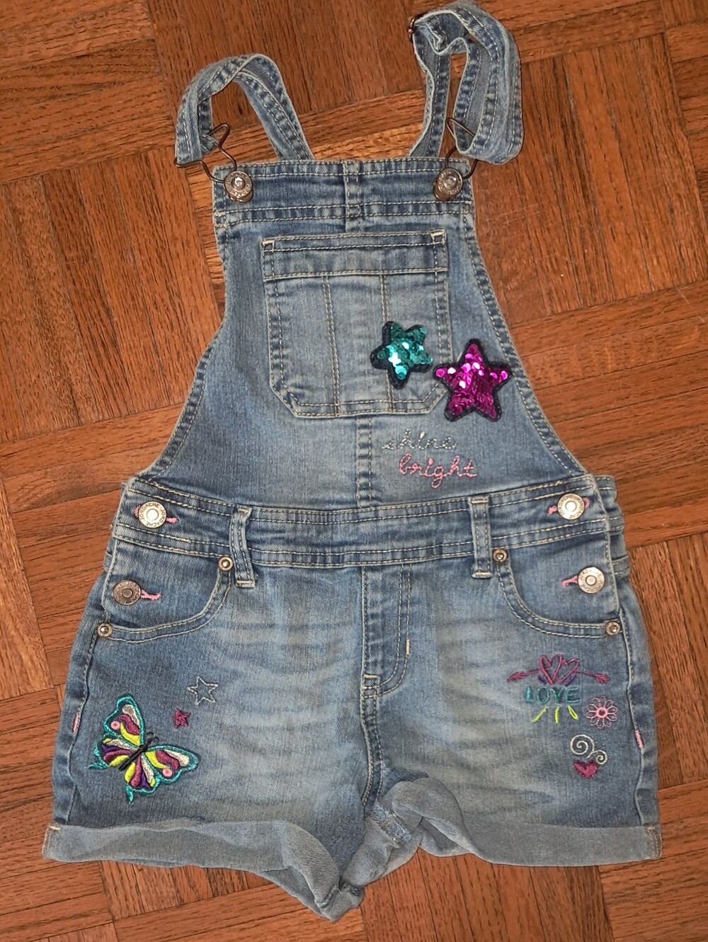 Jordache Girls Denim Overalls Size 7/8